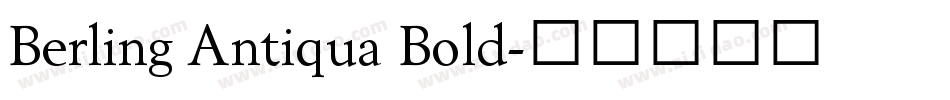 Berling Antiqua Bold字体转换